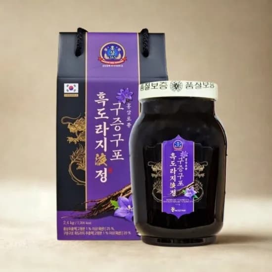 홍삼인 홍삼토종 구증구포 흑도라지액정 2.4kg 1개