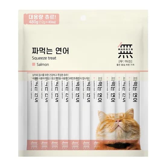 짜먹는 고양이츄르 연어 480g 40p 1개