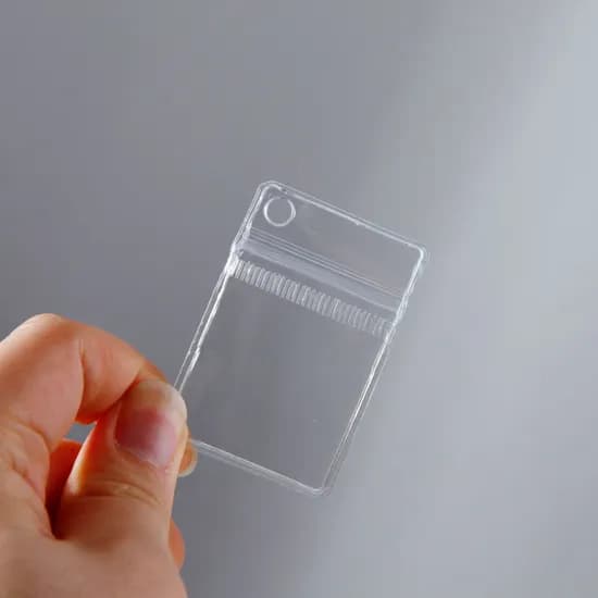 PVC 미니 지퍼백 키링 부자재 4x6cm 20개