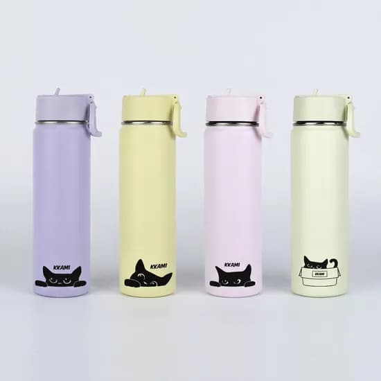 쿠비녹스 보온보냉 까미 스텐 스포츠 텀블러, 퍼플블루, 700ml, 1개