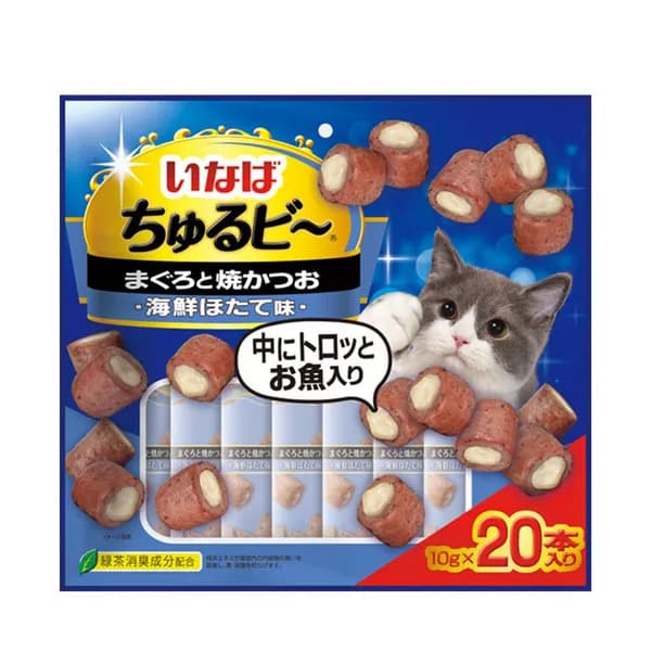 이나바 챠오츄르 츄르비 참치+구운가다랑어+가리비+해산물 10g 20개입