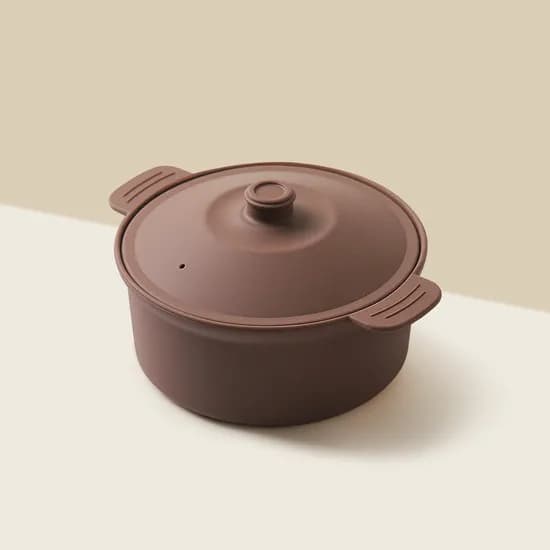 칼로쿡 다용도 실리콘 찜기, 원형, 모카브라운, 600ml, 1개