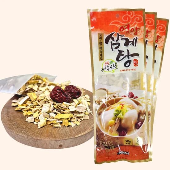 한우물 약재 삼계탕 백숙 재료 국내산 티백 90g 3개