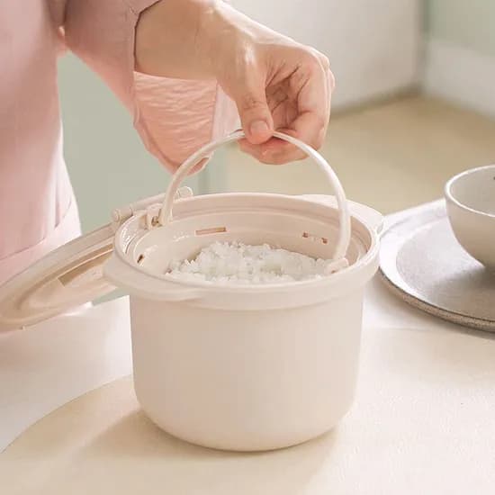 칼로라이트 전자레인지 소형 저당 밥솥, 메탈, 1개