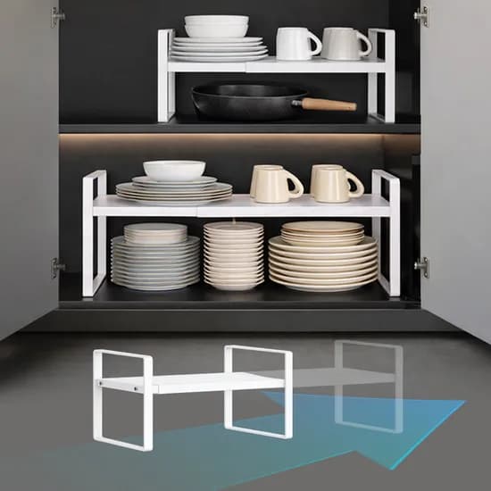 컴포어 길이연장 선반, 화이트, 35-65cm, 1개