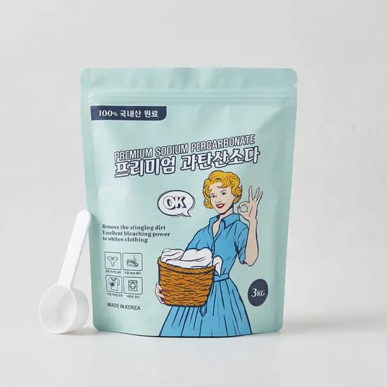 올리 과탄산소다 산소계 표백제 세탁 청소용 3kg 1개