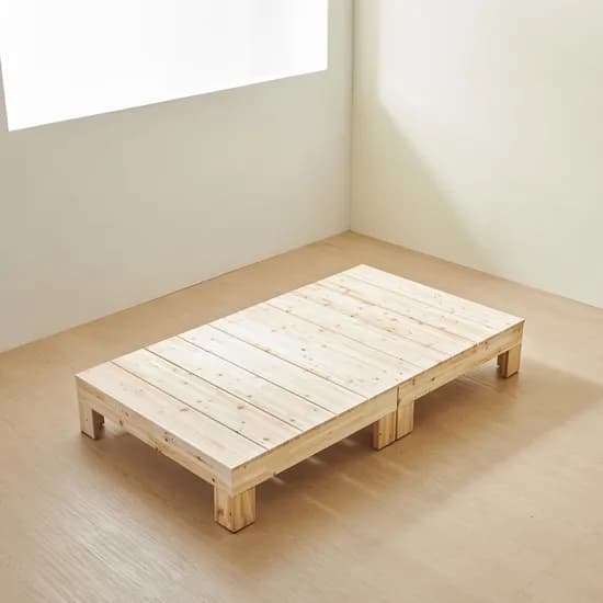 하모벨 밀라 삼나무 원목 무헤드 평상형 침대프레임 SS, 삼나무, 슈퍼싱글