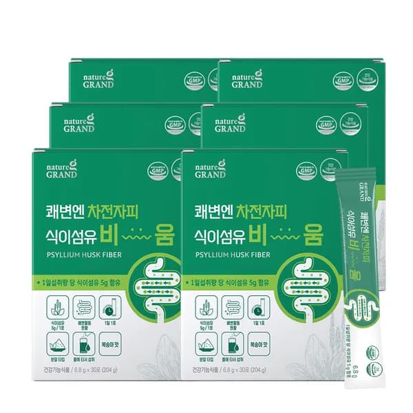 네이처그랜드 쾌변엔 차전자피 식이섬유 비움 30포 6개