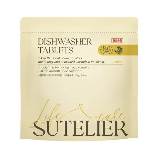 수뜰리에 식기세척기 세제 타블릿형, 500g, 1개
