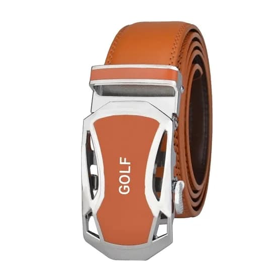 GOLF 골프 소가죽 5색 자동벨트 P855555, 브라운, 125cm, 1개