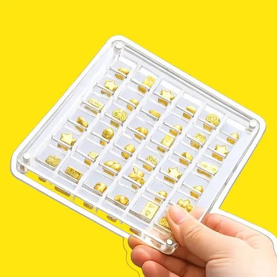 금테크 콩알금 케이스 아크릴 보관함 투명 100칸 1개