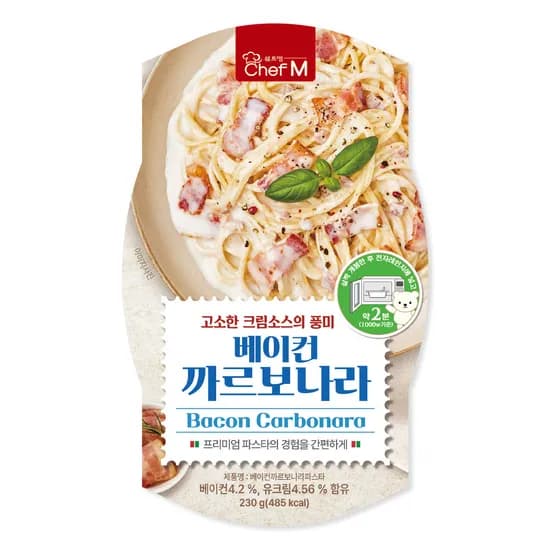 쉐프엠 베이컨 까르보나라 파스타 230g 1개