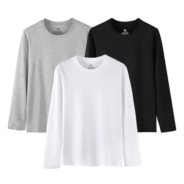 에이커즈 무지 긴팔 티셔츠 블랙 3XL 115 1개