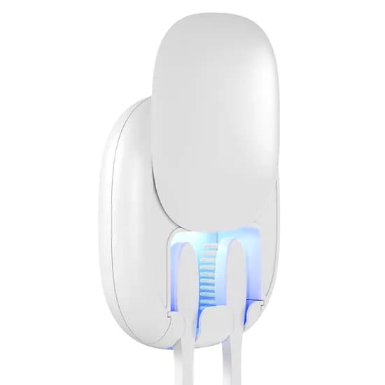 어니우니 휴대용 UV-C 무선 칫솔 면도기 살균기, 화이트, 1개