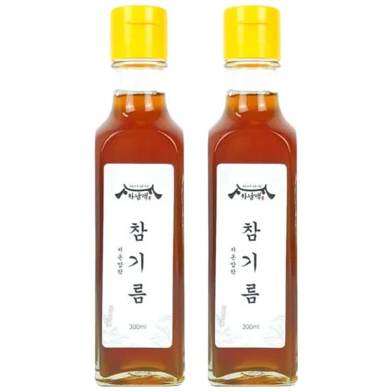 하남댁 저온압착 국내착유 통참깨 참기름, 300ml, 2병