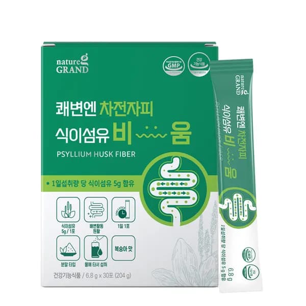 네이처그랜드 쾌변엔 차전자피 식이섬유 비움 6.8g 30포