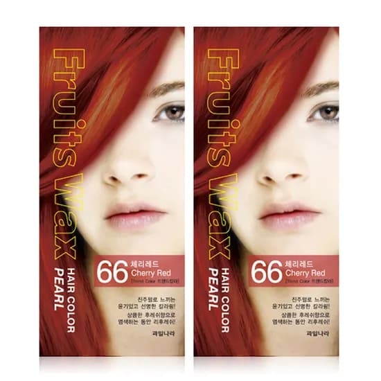 과일나라 진주펄 염색약 66호 체리레드 2개