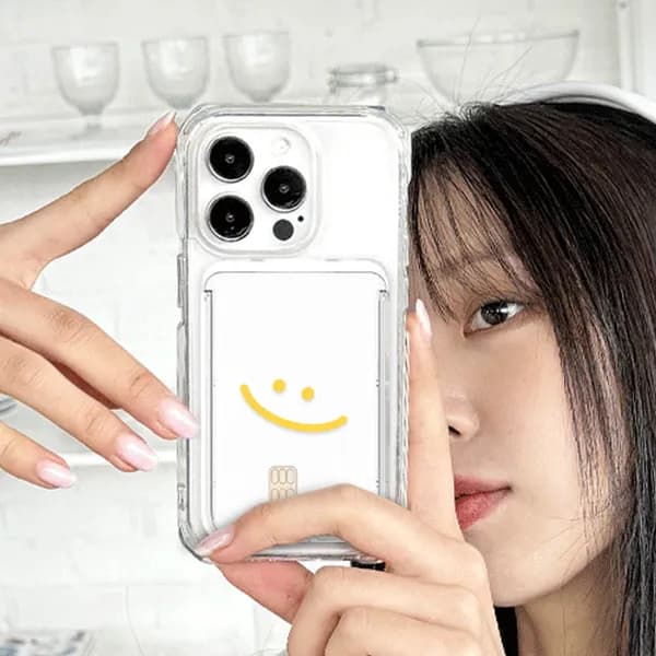 TRYCOZY 베이직 투명 맥세이프 슬라이드 카드 지갑 몽글이 1개