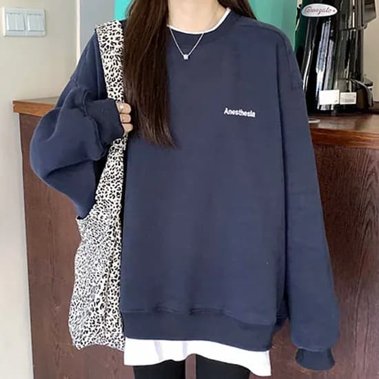 쉬블림로브 여성 로고 데일리 꾸안꾸 캐주얼 맨투맨 GW1825 원컬러 FREE 8,830원