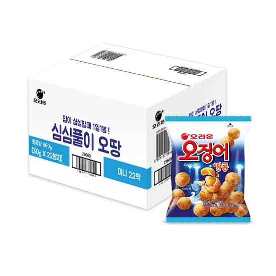 오리온 오징어땅콩 미니 30g 22개