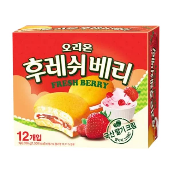 오리온 후레쉬베리 딸기 336g 2개 12,500원