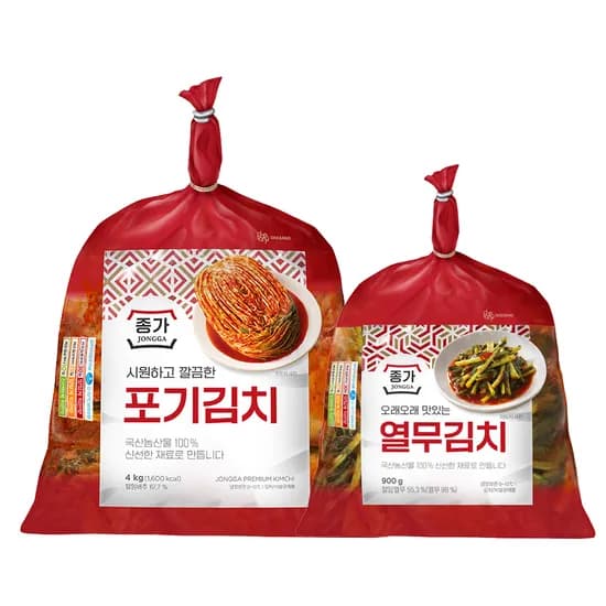 종가 포기김치 4kg 1개 외 열무김치