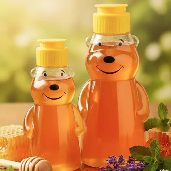 에코젠 스마일 곰돌이 꿀병, 550ml, 1개