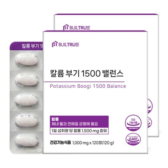 부이트루 칼륨 부기 1500 밸런스 120정 2박스