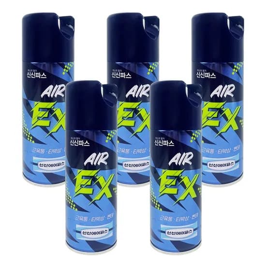 신신제약 에어파스 EX 스프레이형 200ml 5개