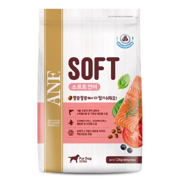 ANF 독 소프트 연어 강아지 사료 300g 4개