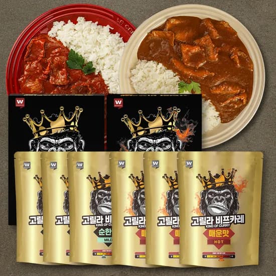 외갓집 고릴라 비프카레 매운맛 200g 3개