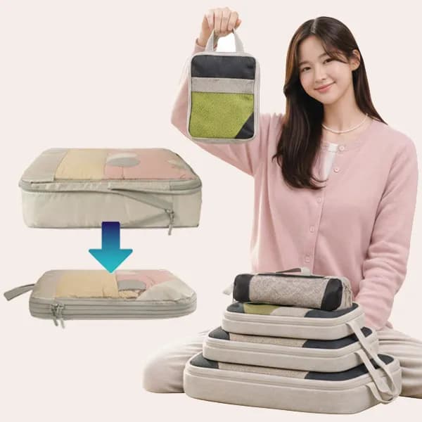 압축 여행 파우치 5종세트 블랙 BBE160B