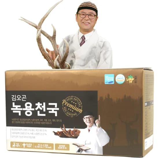 김오곤 녹용천국 녹용홍삼 건강선물, 70ml, 30개