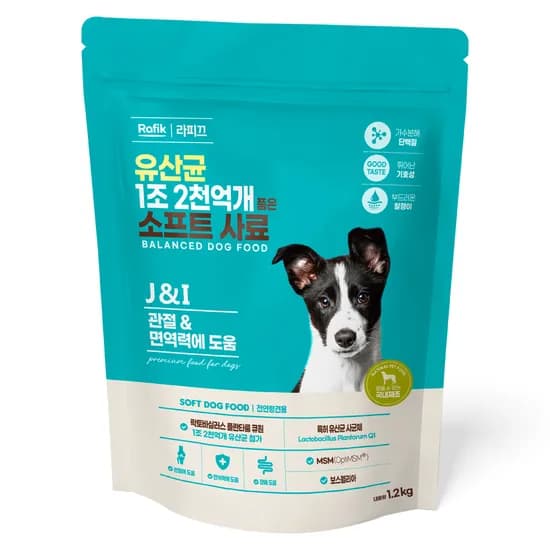 라피끄 강아지 유산균 품은 소프트 사료, 1.2kg, 1개, 뼈/관절강화