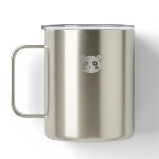 믿추 스테인리스 뚜껑 머그컵, 스테인리스, 400ml, 1개