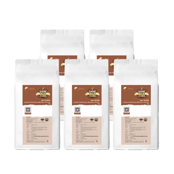 손맛커피 헤이블렌드 더(THE) 구수헤이 홀빈 1kg 5개