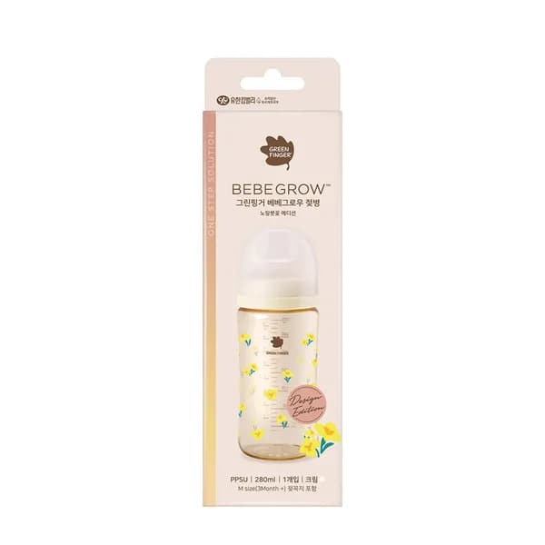베베그로우 PPSU 노랑붓꽃 디자인 트윈팩(노꼭지) 280ml 1개
