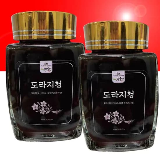 약초인 무설탕 프리미엄 도라지청 500g 2개