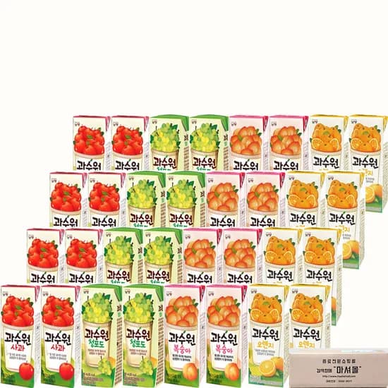 남양 과수원 190ml 복숭아 12개 외 3종 48개