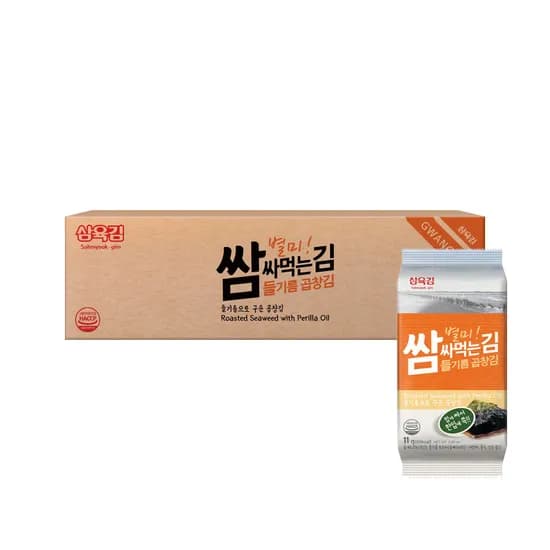삼육김 쌈싸먹는김 들기름 곱창김, 11g, 20매, 20봉