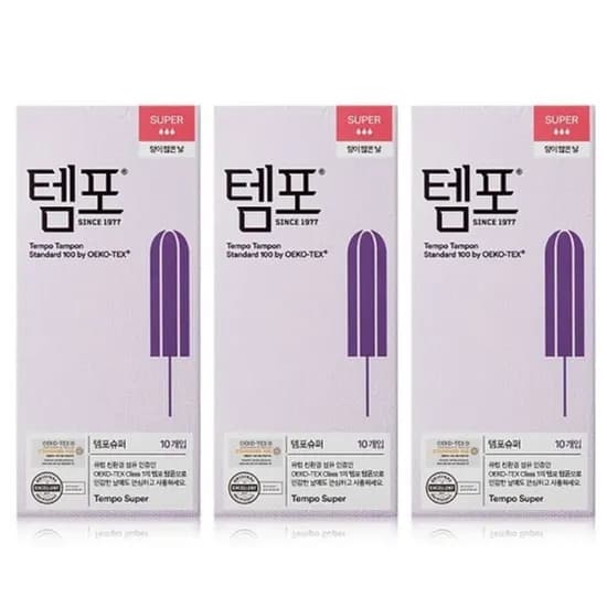템포 내추럴 탐폰 슈퍼 10개입 3팩