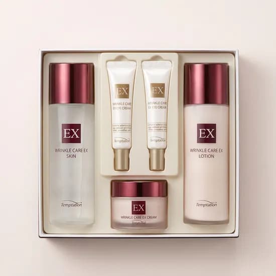 템테이션 링클케어 EX 기초 세트 스킨 130ml 로션 130ml 크림 50ml 아이크림 15ml 2개 1세트