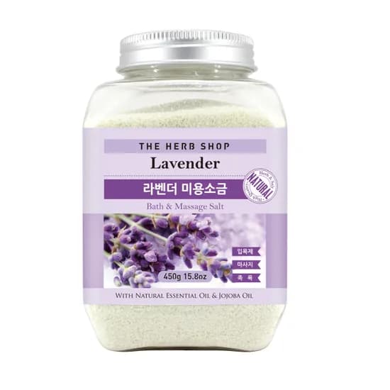 더허브샵 미용 소금, 라벤더, 450g, 2개