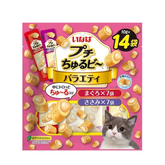 이나바 챠오 쁘띠츄르비 참치&닭가슴살 버라이어티, 고양이간식, 10g, 14개입, 1개