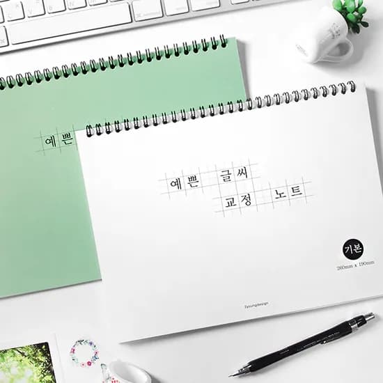 예쁜 글씨 교정 노트 기본, 민트그린, 1개