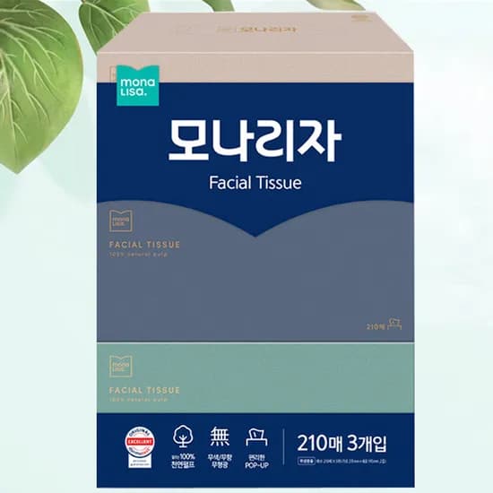 모나리자 각티슈 210매 3입 1팩