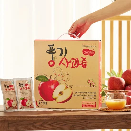 매일누림 풍기사과즙 무가당 NFC착즙 120ml 1박스