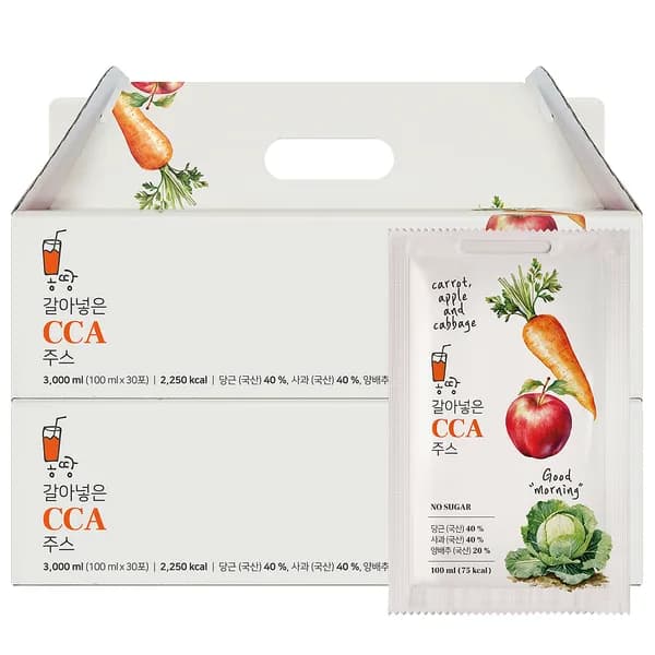 몽땅 갈아넣은 CCA 주스 100ml 30포 2박스
