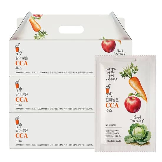 몽땅 갈아넣은 CCA 주스, 100ml, 30포, 3박스