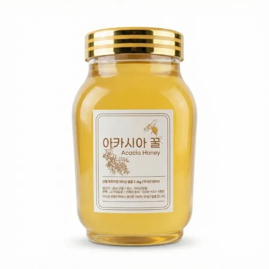 지리산 자연벌꿀 아카시아벌꿀 2.4kg 1개